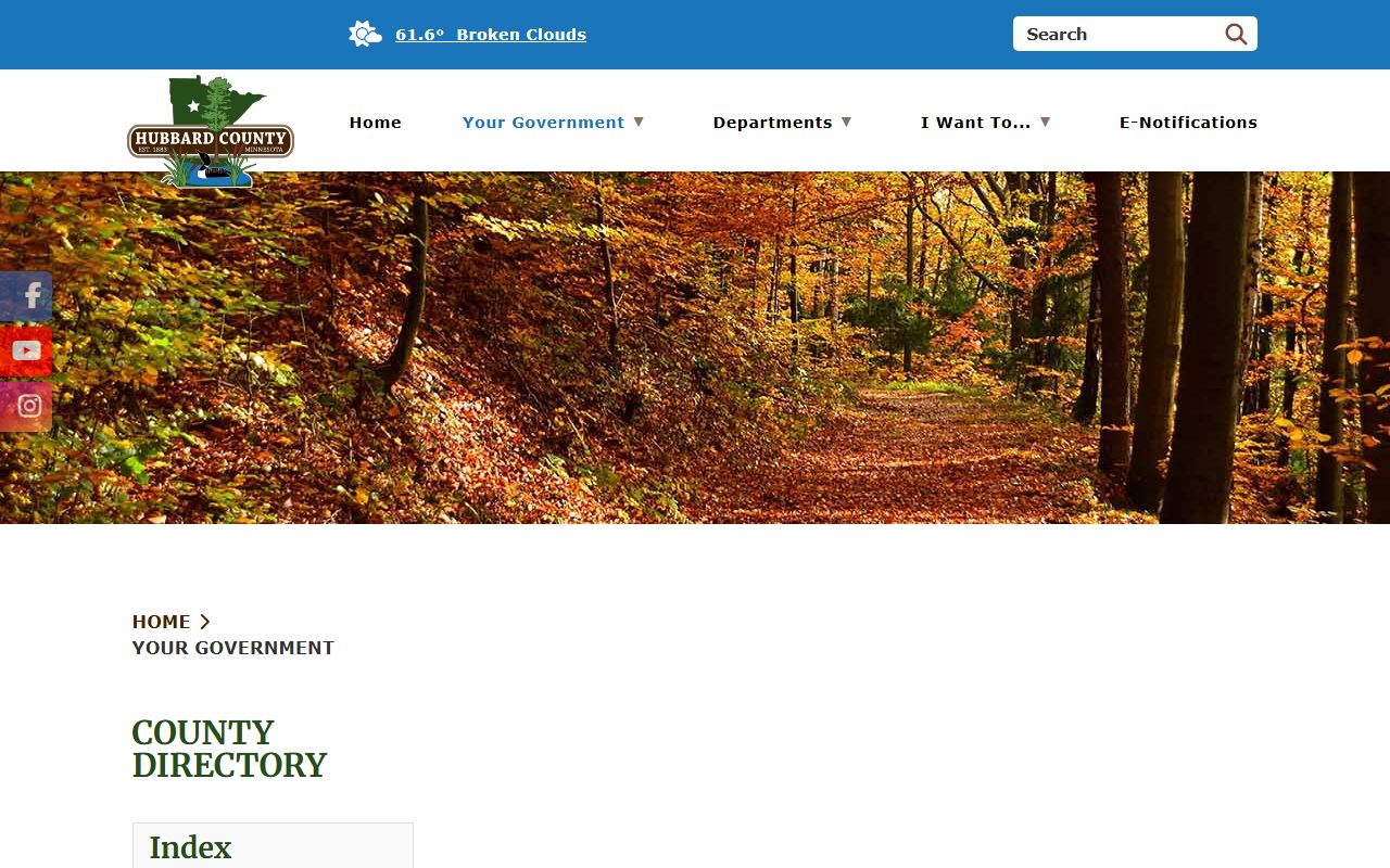 Hubbard County Court Administrator records county directory