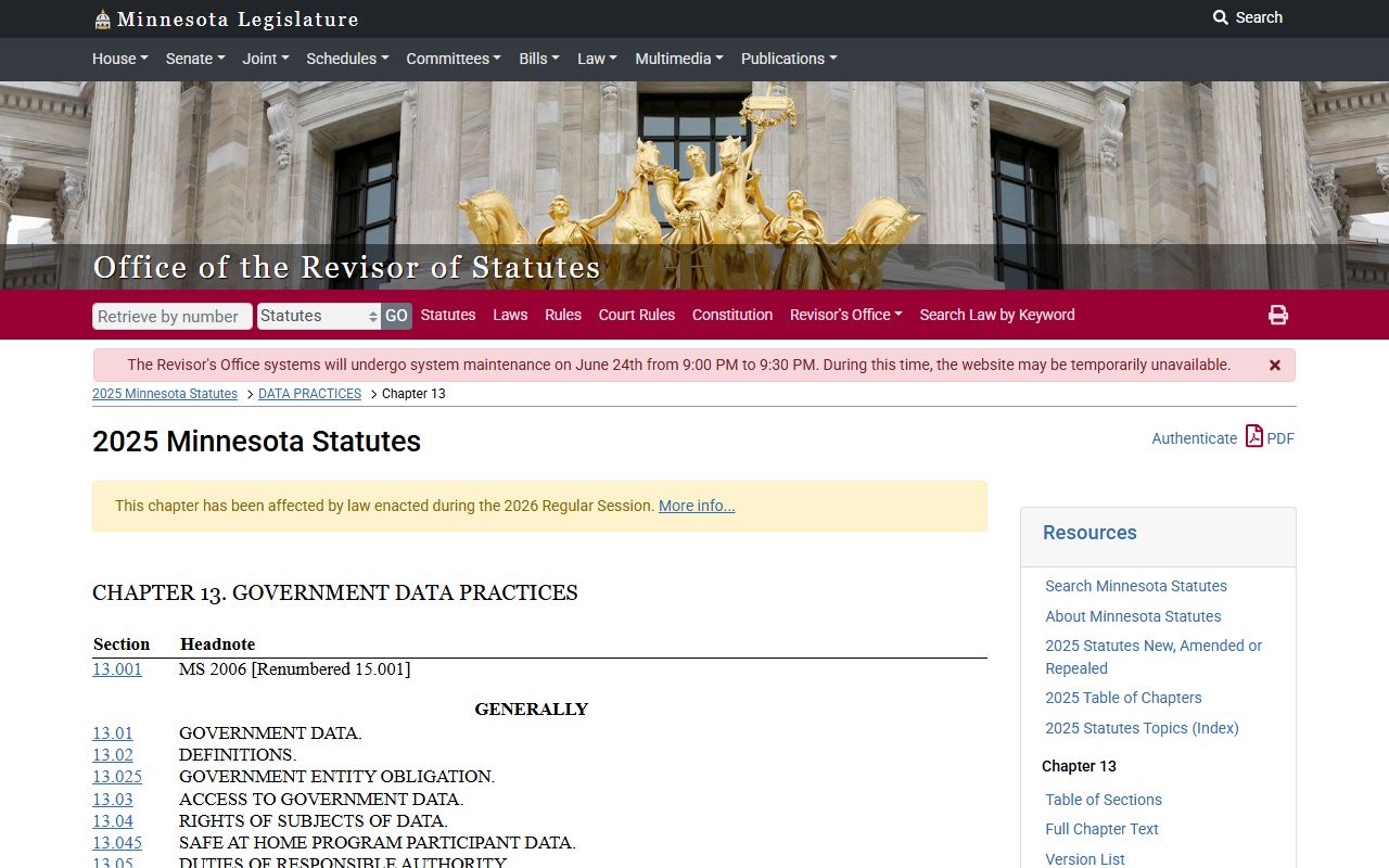 Hubbard County arrest records Minnesota Government Data Practices Act