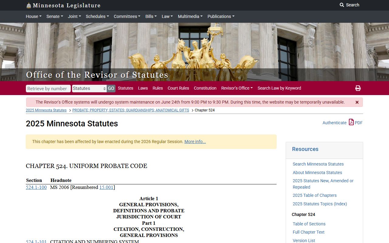 Hubbard County probate records Minnesota Uniform Probate Code
